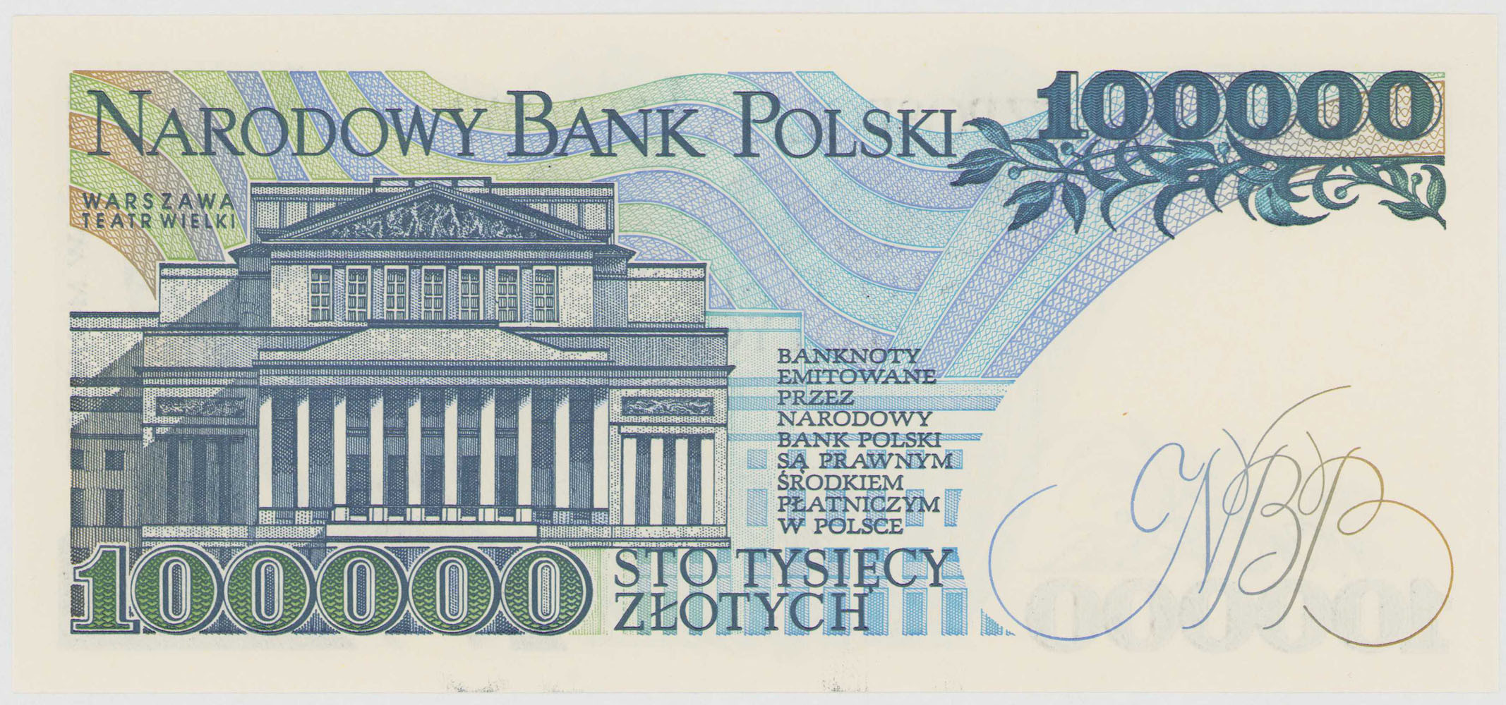 100.000 złotych 1990 seria A - POCZĄTKOWA SERIA